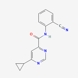 N-(2-Cyanophenyl)-6-cyclopropylpyrimidine-4-carboxamide