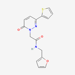 N-(furan-2-ylmethyl)-2-(6-oxo-3-thiophen-2-ylpyridazin-1-yl)acetamide
