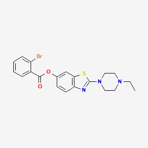 2-(4-Ethylpiperazin-1-yl)benzo[d]thiazol-6-yl 2-bromobenzoate