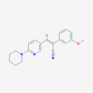 molecular formula C20H21N3O B2642869 (2Z)-2-(3-methoxyphenyl)-3-[6-(piperidin-1-yl)pyridin-3-yl]prop-2-enenitrile CAS No. 866019-91-2