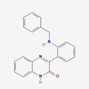 molecular formula C21H17N3O B2642872 3-(2-(benzylamino)phenyl)quinoxalin-2(1H)-one CAS No. 303097-52-1