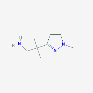 2-methyl-2-(1-methyl-1H-pyrazol-3-yl)propan-1-amine