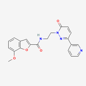 7-methoxy-N-(2-(6-oxo-3-(pyridin-3-yl)pyridazin-1(6H)-yl)ethyl)benzofuran-2-carboxamide