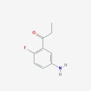 molecular formula C9H10FNO B2642894 1-(5-Amino-2-fluorophenyl)propan-1-one CAS No. 1807049-73-5