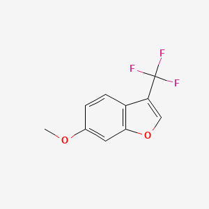 molecular formula C10H7F3O2 B2642899 6-甲氧基-3-(三氟甲基)苯并呋喃 CAS No. 1400764-54-6