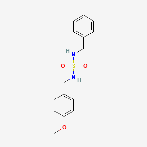molecular formula C15H18N2O3S B2642905 N-苄基-N'-(4-甲氧基苄基)磺酰胺 CAS No. 143836-81-1