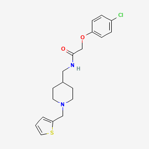 2-(4-chlorophenoxy)-N-((1-(thiophen-2-ylmethyl)piperidin-4-yl)methyl)acetamide