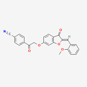 (Z)-4-(2-((2-(2-methoxybenzylidene)-3-oxo-2,3-dihydrobenzofuran-6-yl)oxy)acetyl)benzonitrile