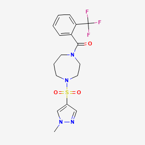 (4-((1-methyl-1H-pyrazol-4-yl)sulfonyl)-1,4-diazepan-1-yl)(2-(trifluoromethyl)phenyl)methanone