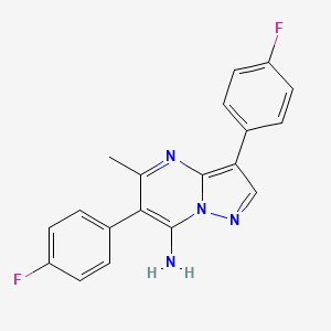 3,6-Bis(4-fluorophenyl)-5-methylpyrazolo[1,5-a]pyrimidin-7-amine