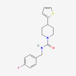N-(4-fluorobenzyl)-4-(thiophen-2-yl)piperidine-1-carboxamide
