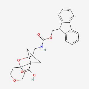 1-[(9H-Fluoren-9-ylmethoxycarbonylamino)methyl]spiro[2-oxabicyclo[2.1.1]hexane-3,4'-oxane]-4-carboxylic acid