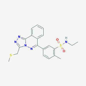 molecular formula C20H21N5O2S2 B264293 N-ethyl-2-methyl-5-{3-[(methylsulfanyl)methyl][1,2,4]triazolo[3,4-a]phthalazin-6-yl}benzenesulfonamide 