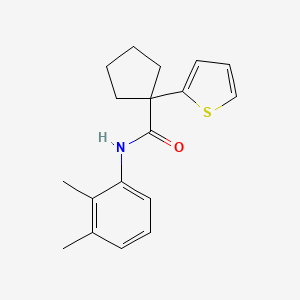 molecular formula C18H21NOS B2642930 N-(2,3-dimethylphenyl)-1-(thiophen-2-yl)cyclopentanecarboxamide CAS No. 1049554-69-9