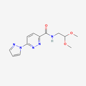 N-(2,2-dimethoxyethyl)-6-(1H-pyrazol-1-yl)pyridazine-3-carboxamide