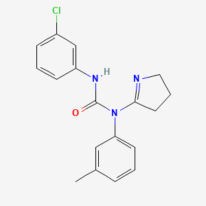 molecular formula C18H18ClN3O B2642949 3-(3-chlorophenyl)-1-(3,4-dihydro-2H-pyrrol-5-yl)-1-(m-tolyl)urea CAS No. 898521-70-5