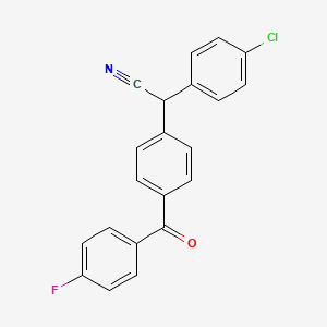 2-(4-Chlorophenyl)-2-[4-(4-fluorobenzoyl)phenyl]acetonitrile