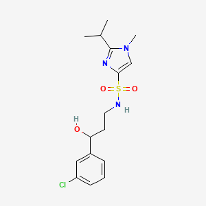 N-(3-(3-chlorophenyl)-3-hydroxypropyl)-2-isopropyl-1-methyl-1H-imidazole-4-sulfonamide