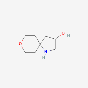 molecular formula C8H15NO2 B2642958 8-Oxa-1-azaspiro[4.5]decan-3-ol CAS No. 1892474-88-2