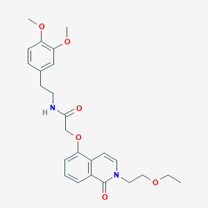 N-(3,4-dimethoxyphenethyl)-2-((2-(2-ethoxyethyl)-1-oxo-1,2-dihydroisoquinolin-5-yl)oxy)acetamide