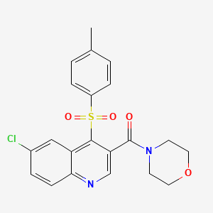 molecular formula C21H19ClN2O4S B2642962 (6-Chloro-4-tosylquinolin-3-yl)(morpholino)methanone CAS No. 1110976-76-5
