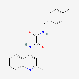 molecular formula C20H19N3O2 B2642967 N1-(4-methylbenzyl)-N2-(2-methylquinolin-4-yl)oxalamide CAS No. 941894-99-1