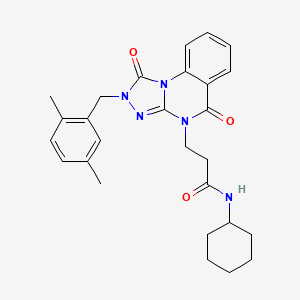 molecular formula C27H31N5O3 B2642977 1-[(5-chloro-1-methyl-1H-indol-3-yl)methyl]-N-(3-methylbenzyl)piperidine-4-carboxamide CAS No. 1251698-18-6