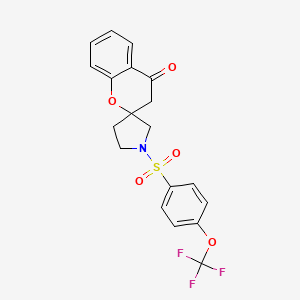 molecular formula C19H16F3NO5S B2642986 1'-((4-(Trifluoromethoxy)phenyl)sulfonyl)spiro[chroman-2,3'-pyrrolidin]-4-one CAS No. 1448033-67-7