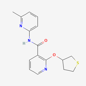 molecular formula C16H17N3O2S B2642999 N-(6-methylpyridin-2-yl)-2-((tetrahydrothiophen-3-yl)oxy)nicotinamide CAS No. 2034390-57-1