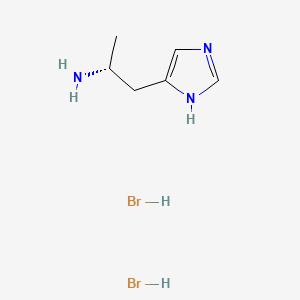molecular formula C6H13Br2N3 B2643000 (r)-(-)-alpha-Methylhistamine dihydrobromide CAS No. 75614-87-8; 868698-49-1