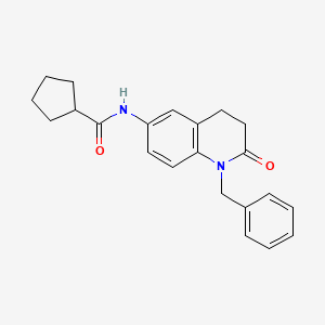 molecular formula C22H24N2O2 B2643006 N-(1-苄基-2-氧代-1,2,3,4-四氢喹啉-6-基)环戊烷甲酰胺 CAS No. 951505-58-1