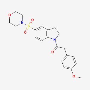 2-(4-Methoxyphenyl)-1-(5-(morpholinosulfonyl)indolin-1-yl)ethanone