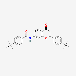 4-tert-butyl-N-[2-(4-tert-butylphenyl)-4-oxo-4H-chromen-7-yl]benzamide