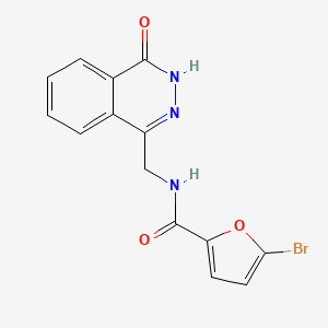 molecular formula C14H10BrN3O3 B2643024 5-溴-N-[(4-氧代-3H-酞嗪-1-基)甲基]呋喃-2-甲酰胺 CAS No. 899952-31-9