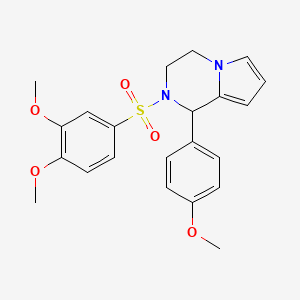 2-((3,4-Dimethoxyphenyl)sulfonyl)-1-(4-methoxyphenyl)-1,2,3,4-tetrahydropyrrolo[1,2-a]pyrazine