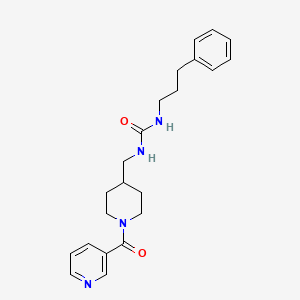 1-((1-Nicotinoylpiperidin-4-yl)methyl)-3-(3-phenylpropyl)urea