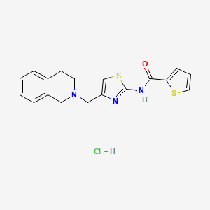 N-(4-((3,4-dihydroisoquinolin-2(1H)-yl)methyl)thiazol-2-yl)thiophene-2-carboxamide hydrochloride