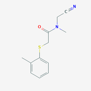 N-(cyanomethyl)-N-methyl-2-[(2-methylphenyl)sulfanyl]acetamide