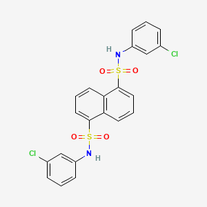 molecular formula C22H16Cl2N2O4S2 B2643079 N1,N5-双(3-氯苯基)萘-1,5-二磺酰胺 CAS No. 71863-23-5