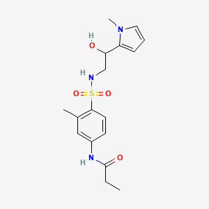 N-(4-(N-(2-hydroxy-2-(1-methyl-1H-pyrrol-2-yl)ethyl)sulfamoyl)-3-methylphenyl)propionamide