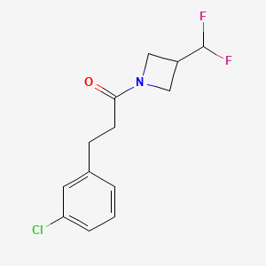 molecular formula C13H14ClF2NO B2643084 3-(3-Chlorophenyl)-1-(3-(difluoromethyl)azetidin-1-yl)propan-1-one CAS No. 2309538-14-3
