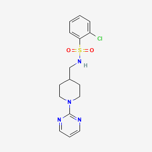 2-chloro-N-((1-(pyrimidin-2-yl)piperidin-4-yl)methyl)benzenesulfonamide