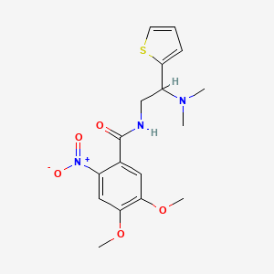 B2643087 N-(2-(dimethylamino)-2-(thiophen-2-yl)ethyl)-4,5-dimethoxy-2-nitrobenzamide CAS No. 941940-20-1