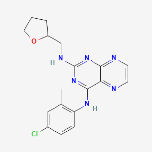 (4-Chloro-2-methylphenyl){2-[(oxolan-2-ylmethyl)amino]pteridin-4-yl}amine