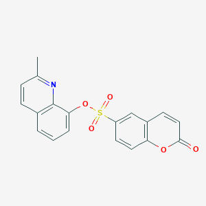molecular formula C19H13NO5S B2643090 2-methylquinolin-8-yl 2-oxo-2H-chromene-6-sulfonate CAS No. 1386735-97-2