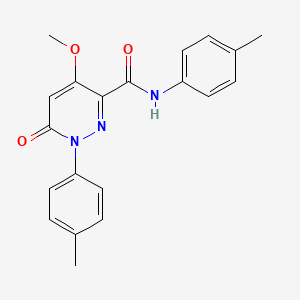 molecular formula C20H19N3O3 B2643100 4-methoxy-6-oxo-N,1-di-p-tolyl-1,6-dihydropyridazine-3-carboxamide CAS No. 1005296-99-0