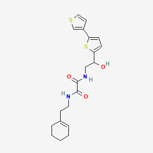 molecular formula C20H24N2O3S2 B2643104 N1-(2-([2,3'-bithiophen]-5-yl)-2-hydroxyethyl)-N2-(2-(cyclohex-1-en-1-yl)ethyl)oxalamide CAS No. 2319890-75-8