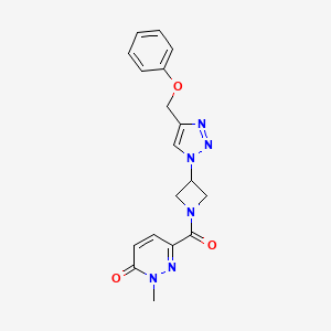 2-methyl-6-(3-(4-(phenoxymethyl)-1H-1,2,3-triazol-1-yl)azetidine-1-carbonyl)pyridazin-3(2H)-one