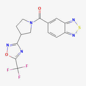 Benzo[c][1,2,5]thiadiazol-5-yl(3-(5-(trifluoromethyl)-1,2,4-oxadiazol-3-yl)pyrrolidin-1-yl)methanone