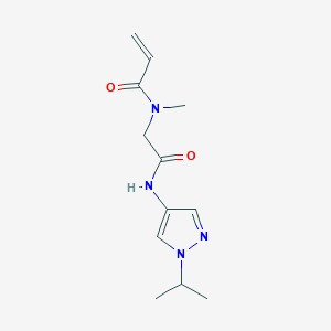 N-Methyl-N-[2-oxo-2-[(1-propan-2-ylpyrazol-4-yl)amino]ethyl]prop-2-enamide